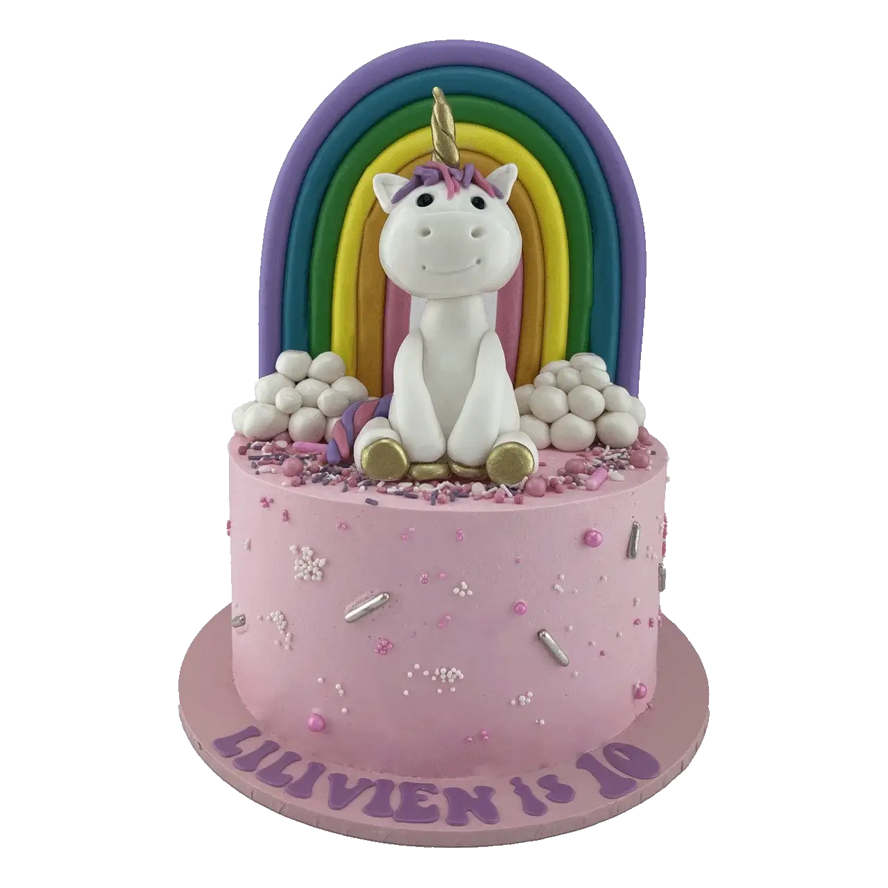 Unicorn cake with rainbow - a magical and colorful cake perfect for celebrations