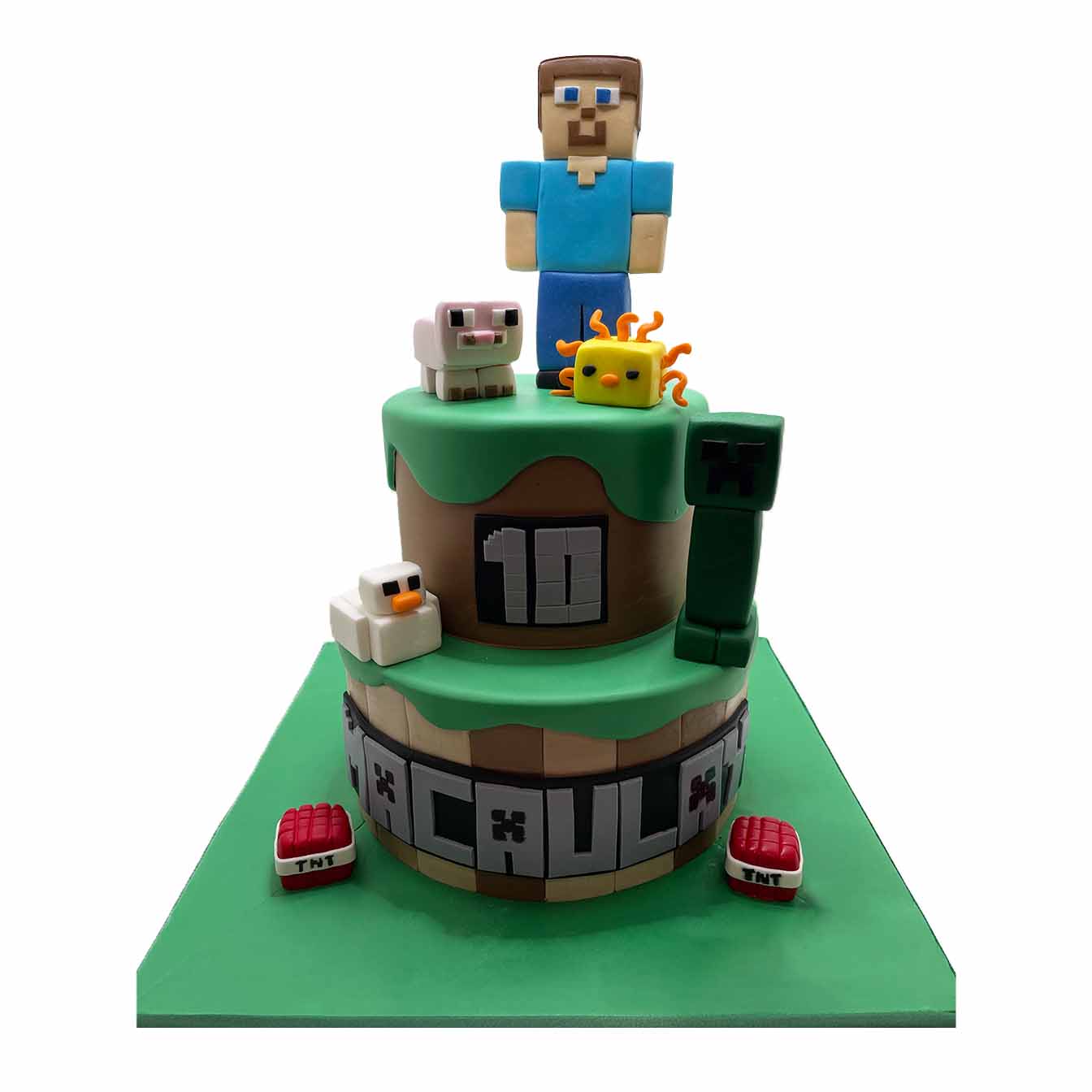 MINECRAFT CAKE! Grass Block Cake - YouTube